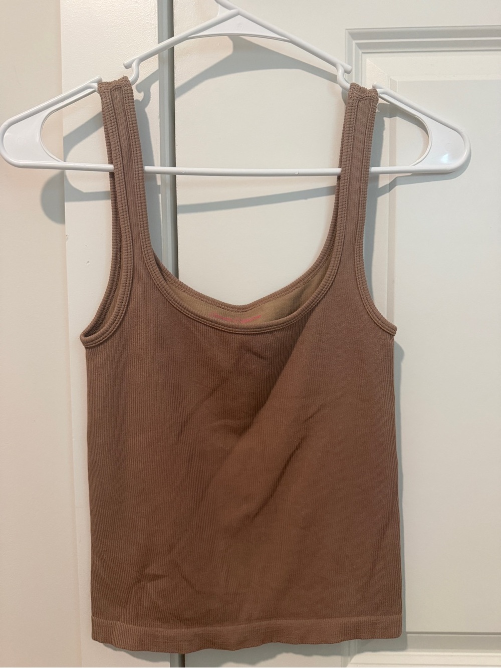 Women's Brown Ribbed Tank Top